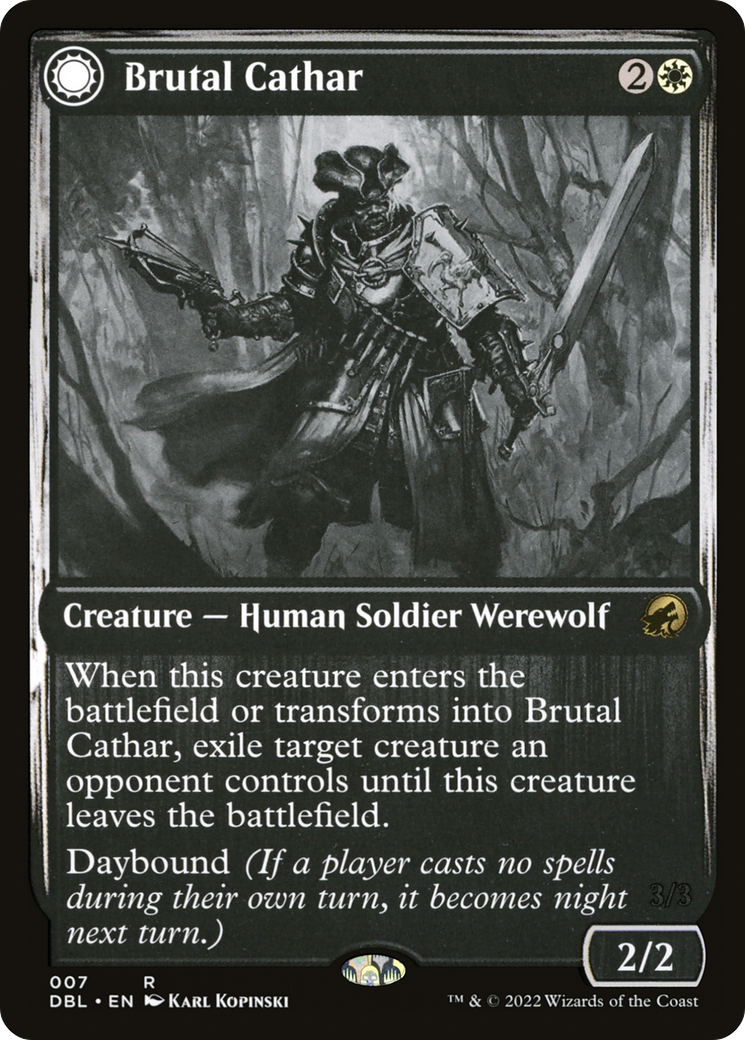 Brutal Cathar // Moonrage Brute (DBL-007) [Innistrad: Double Feature] MTG Single Wizards of the Coast