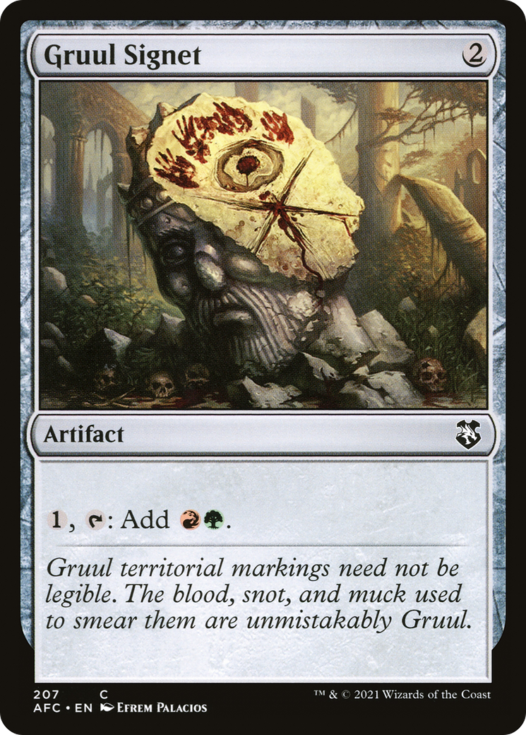 Gruul Signet (AFC-207) [Forgotten Realms Commander] MTG Single Wizards of the Coast