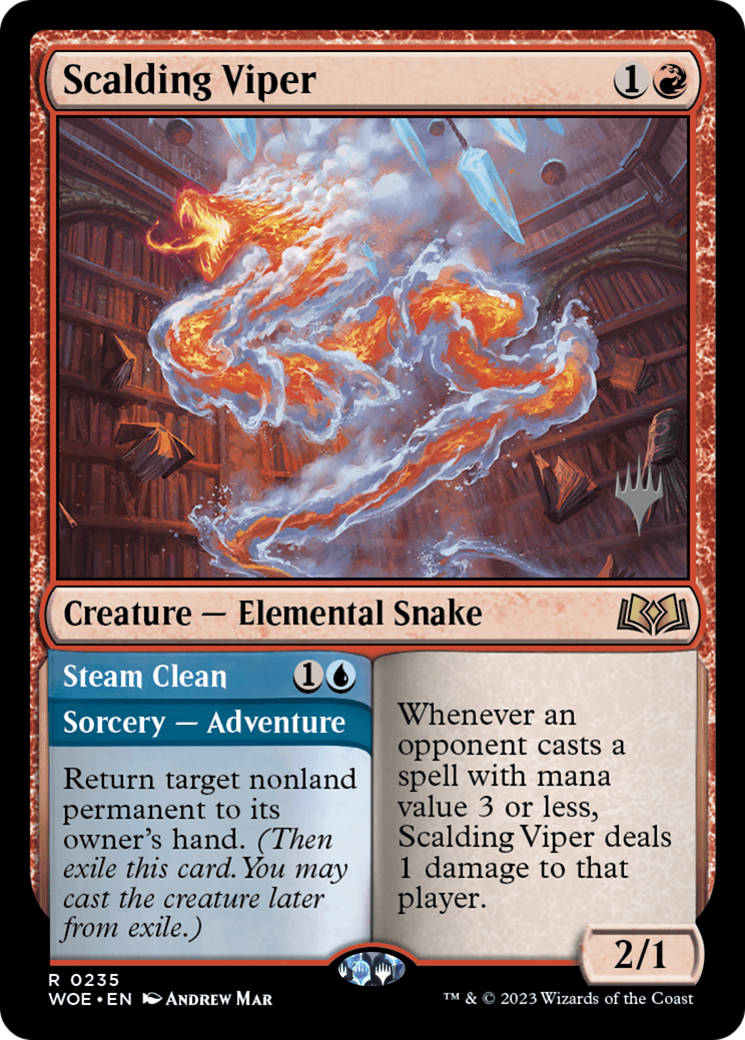 Scalding Viper (PPWOE-235) [Wilds of Eldraine Promos] Foil MTG Single Wizards of the Coast