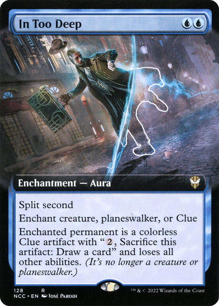 In Too Deep (NCC-128) [New Capenna Commander] (Extended Art) MTG Single Wizards of the Coast