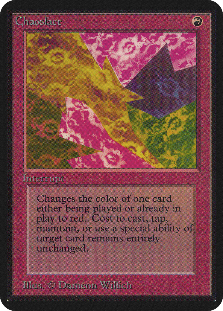 Chaoslace (LEA-139) [Oldschool] Limited Edition Alpha MTG Single Wizards of the Coast