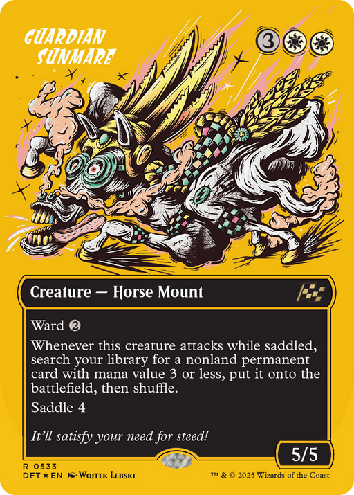 Guardian Sunmare (First-Place Foil) (DFT-533) [Aetherdrift] (Borderless) Foil MTG Single Wizards of the Coast