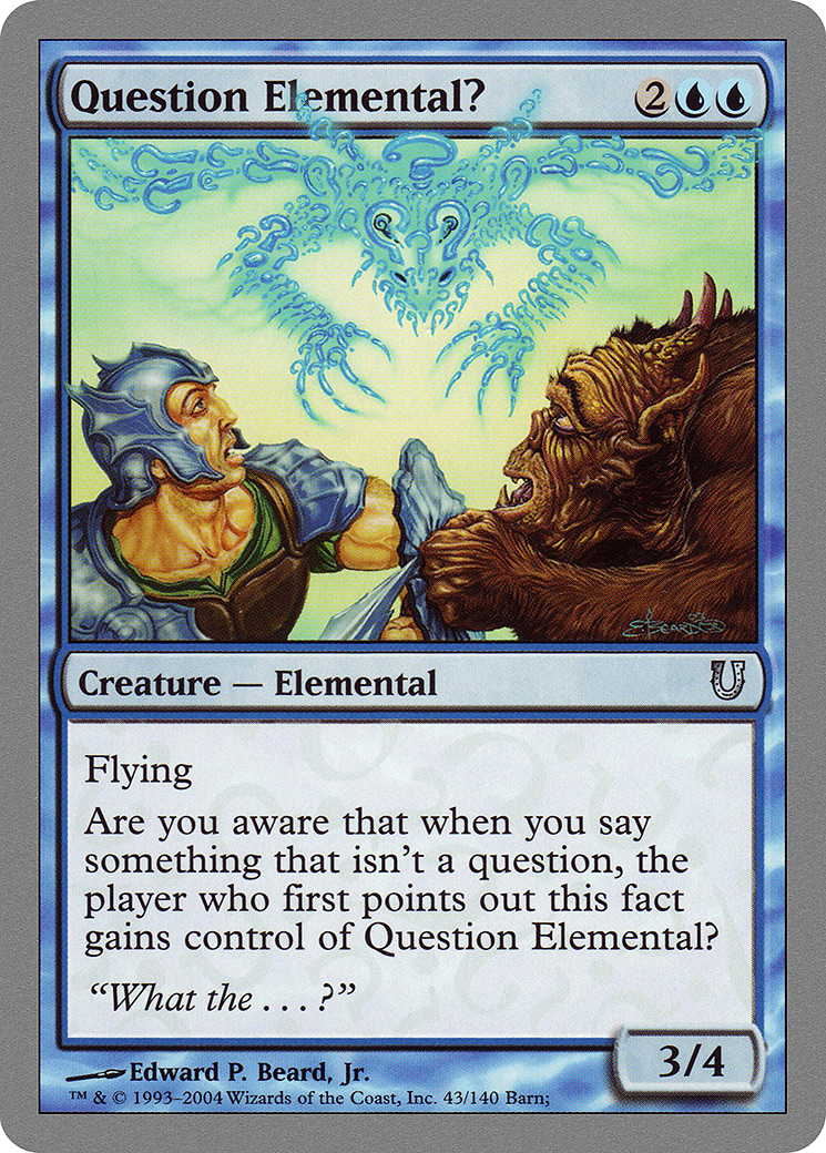Question Elemental? (UNH-043) [Unhinged] MTG Single Wizards of the Coast