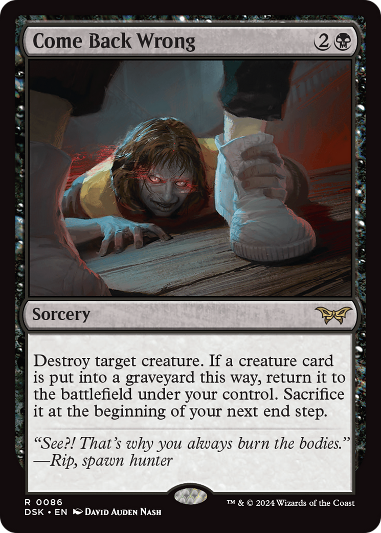 Come Back Wrong (0086) [Duskmourn: House of Horror] MTG Single Magic: The Gathering
