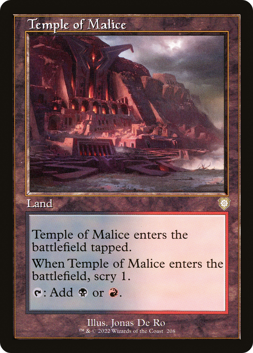 Temple of Malice (BRC-208) [The Brothers' War Commander] MTG Single Wizards of the Coast