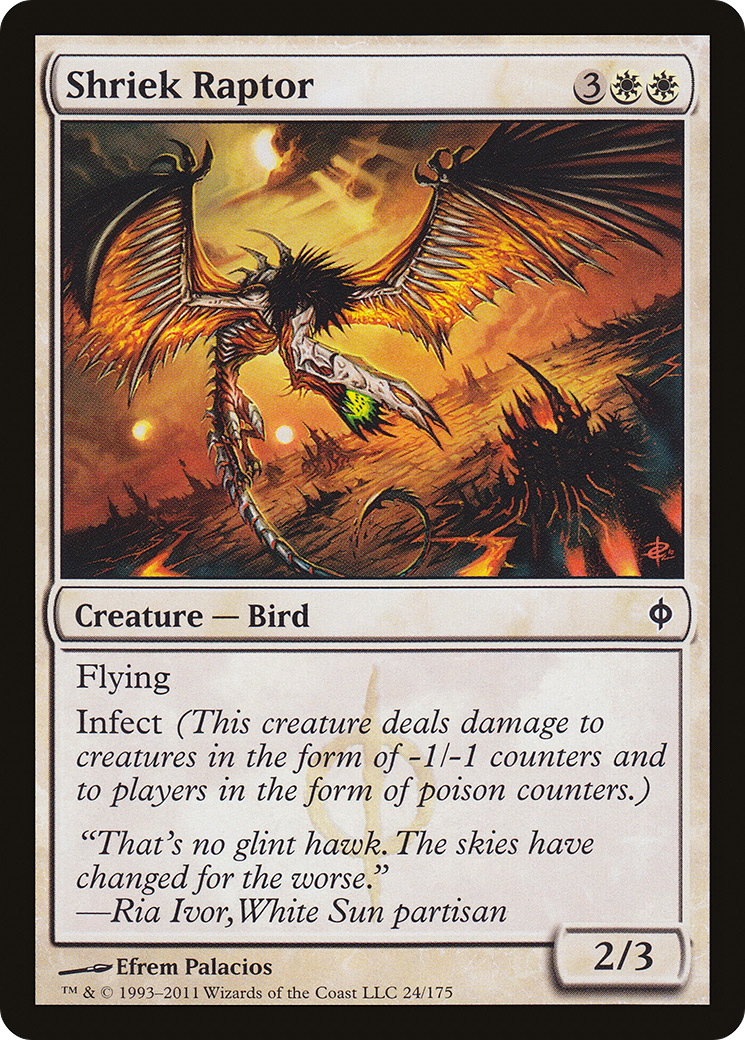Shriek Raptor (NPH-024) [New Phyrexia] MTG Single Wizards of the Coast