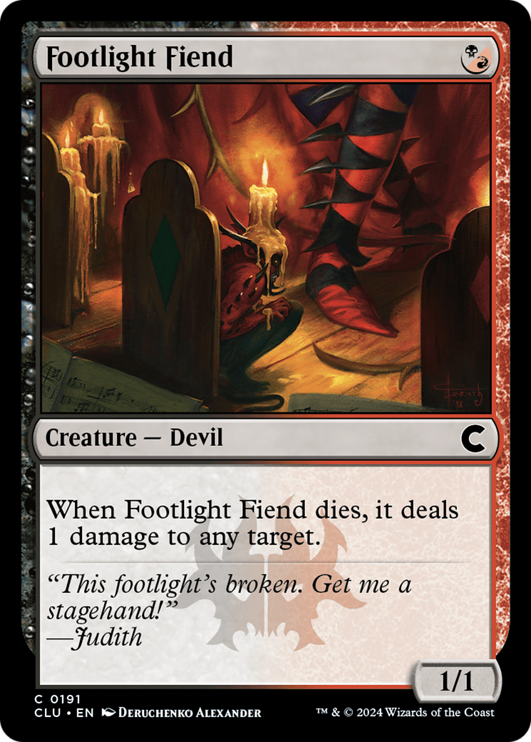 Footlight Fiend (CLU-191) [Ravnica: Clue Edition] MTG Single Wizards of the Coast