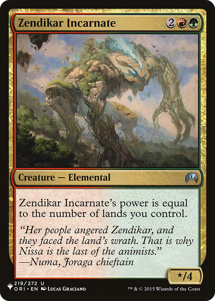 Zendikar Incarnate (LIST-ORI-219) [Mystery Booster] The List MTG Single Wizards of the Coast