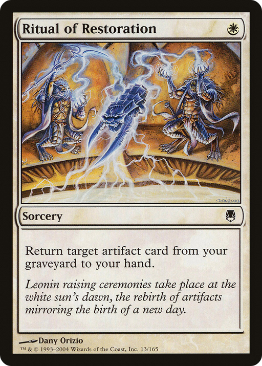 Ritual of Restoration (DST-013) [Darksteel] MTG Single Wizards of the Coast
