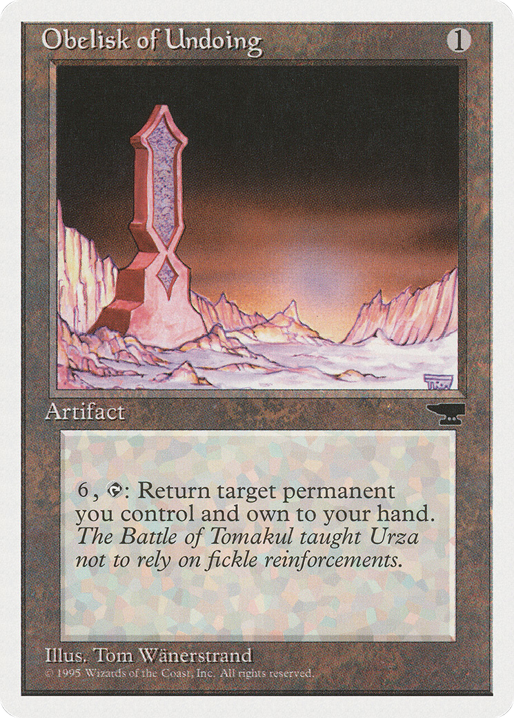 Obelisk of Undoing (CHR-104) [Chronicles] MTG Single Wizards of the Coast
