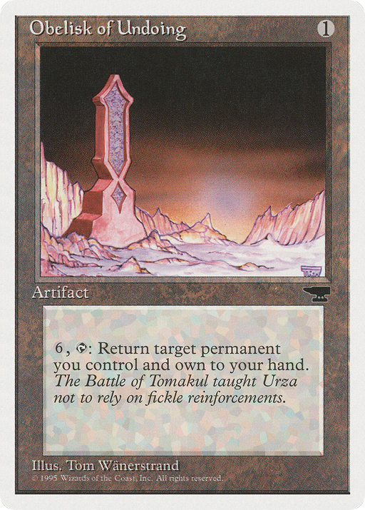 Obelisk of Undoing (CHR-104) [Chronicles] MTG Single Wizards of the Coast