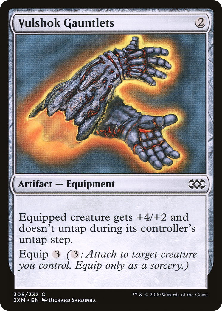 Vulshok Gauntlets (2XM-305) [Double Masters] Foil MTG Single Wizards of the Coast