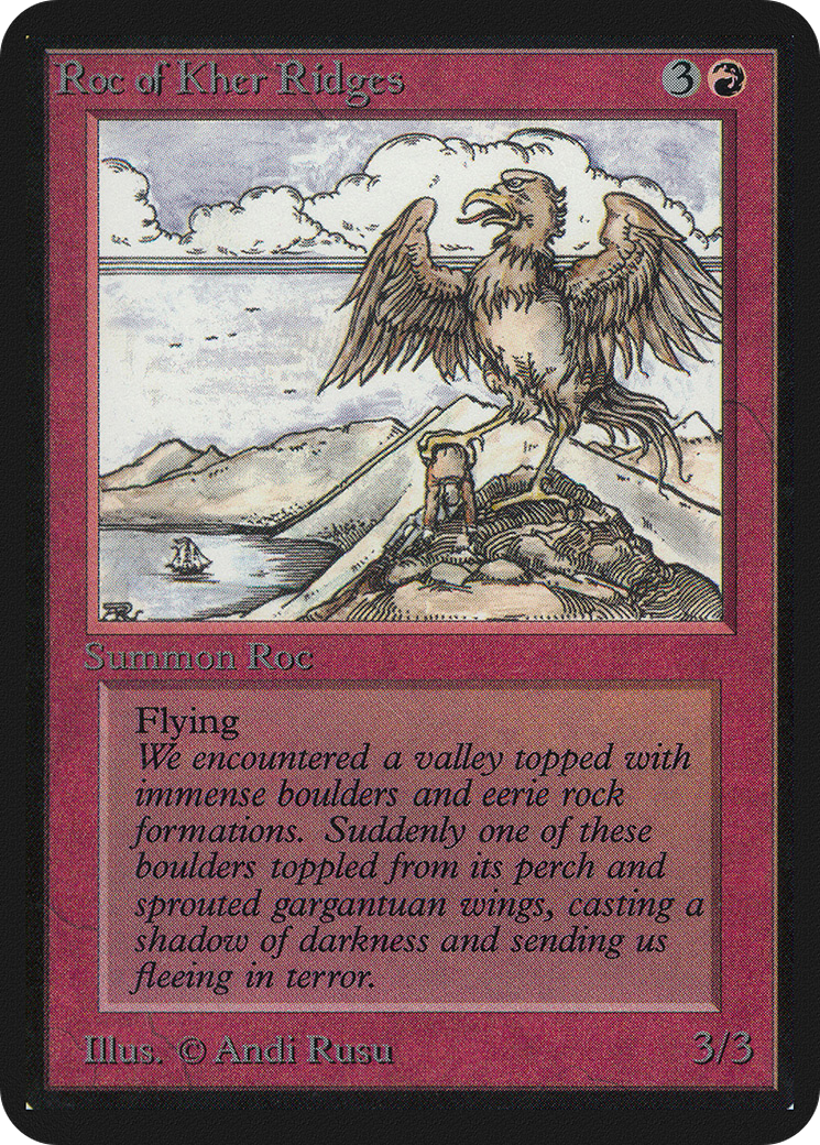 Roc of Kher Ridges (LEA-) [Oldschool] Limited Edition Alpha MTG Single Wizards of the Coast