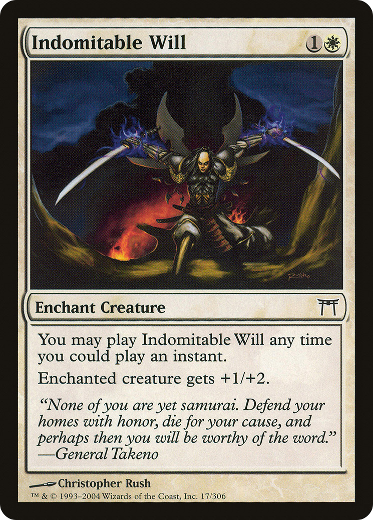 Indomitable Will (CHK-017) [Champions of Kamigawa] MTG Single Wizards of the Coast