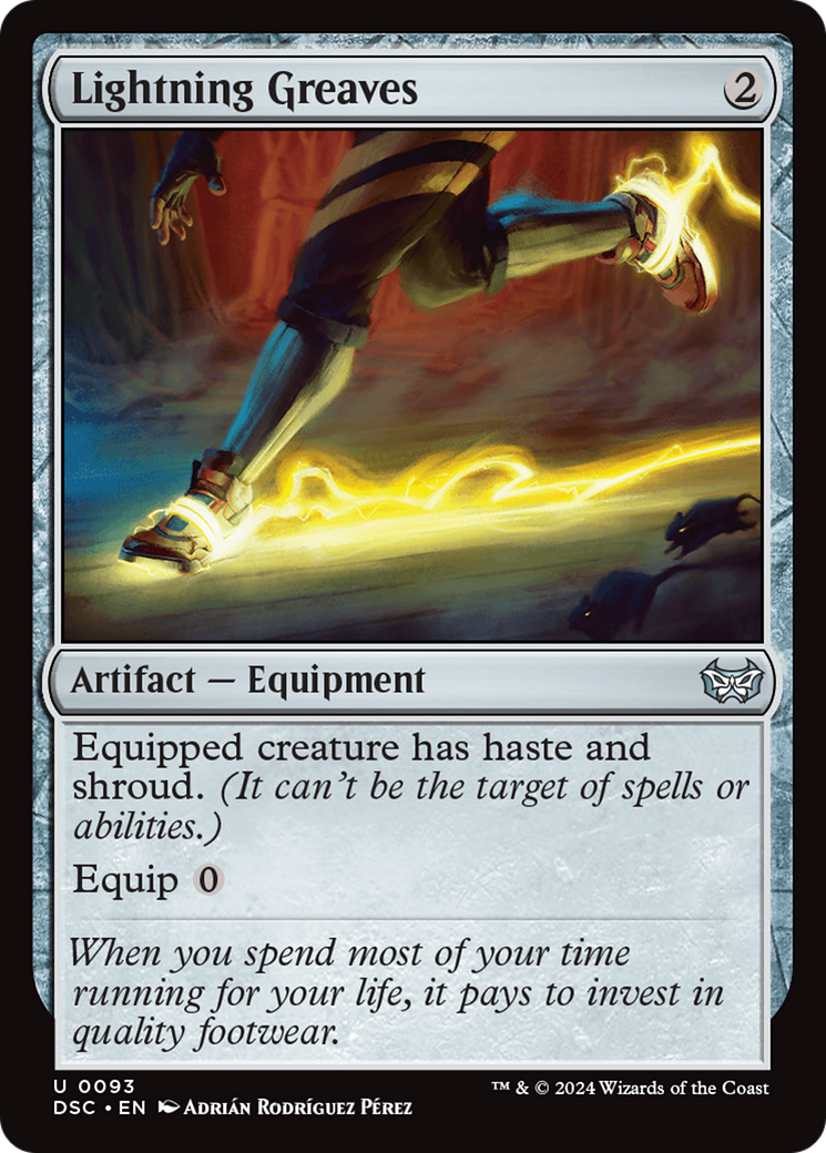Lightning Greaves (DSC-093) [Duskmourn: House of Horror Commander] MTG Single Wizards of the Coast
