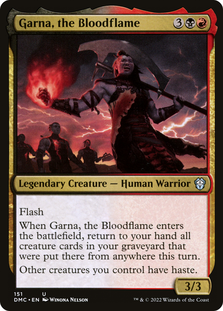 Garna, the Bloodflame (DMC-151) [Dominaria United Commander] MTG Single Wizards of the Coast
