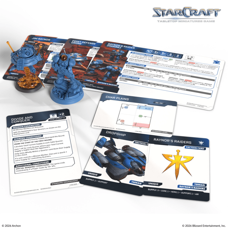 [PREORDER Q2] StarCraft: Tabletop Miniatures Game - Terran Jim Raynor & Point Defense Drone StarCraft: Tabletop Miniatures Game Archon Studio
