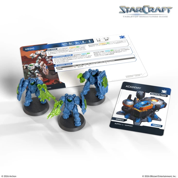 [PREORDER Q2] StarCraft: Tabletop Miniatures Game - Terran Medics StarCraft: Tabletop Miniatures Game Archon Studio