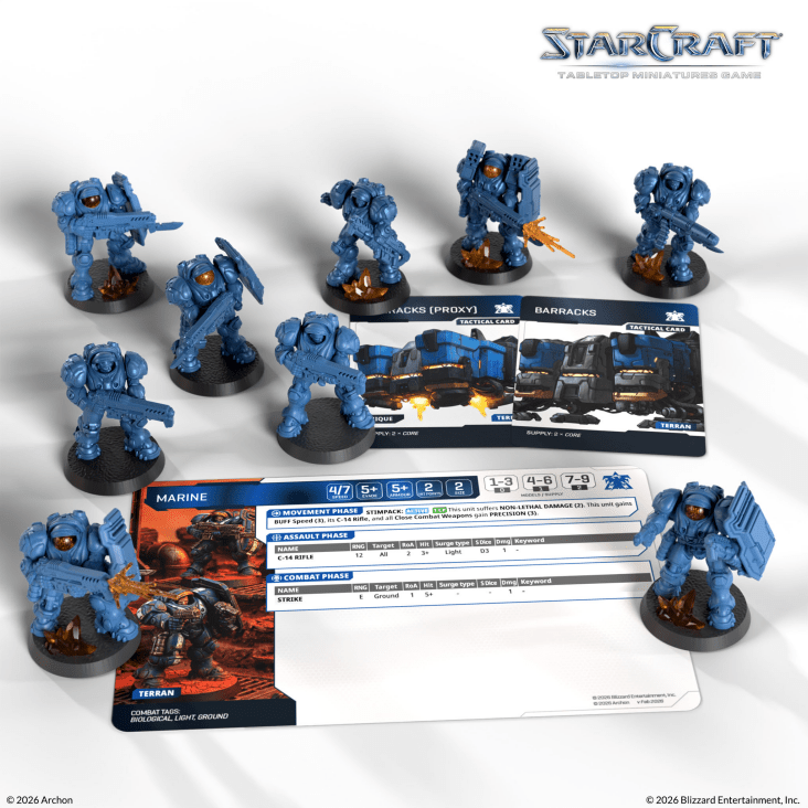 [PREORDER Q2] StarCraft: Tabletop Miniatures Game - Terran Marines StarCraft: Tabletop Miniatures Game Archon Studio
