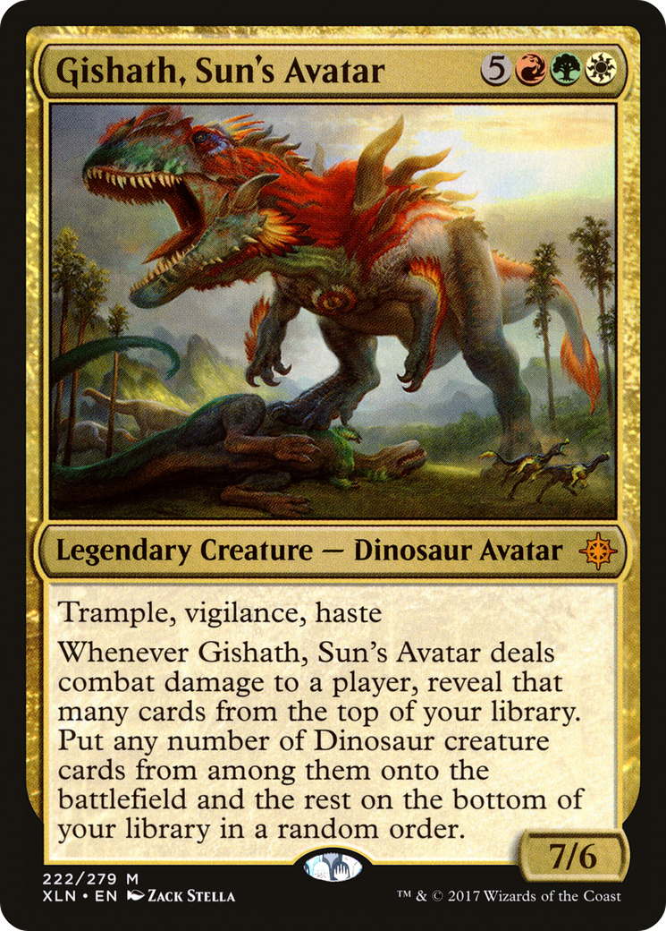 Gishath, Sun's Avatar (XLN-222) [Ixalan] Foil MTG Single Wizards of the Coast