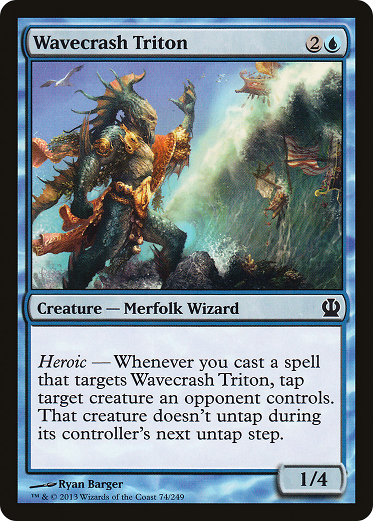 Wavecrash Triton (THS-074) [Theros] Foil MTG Single Wizards of the Coast