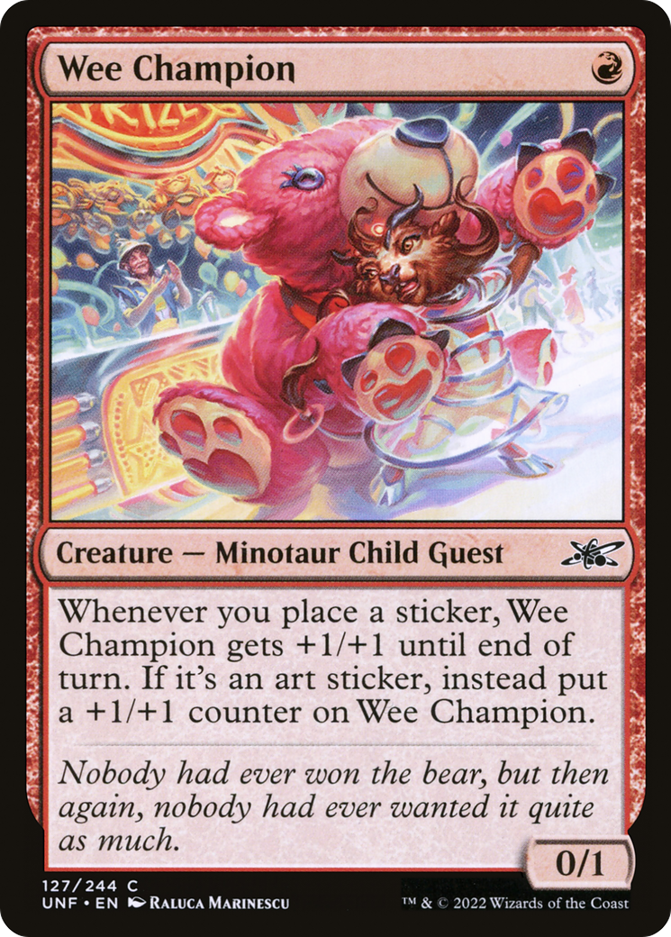 Wee Champion (UNF-127) [Unfinity] Foil MTG Single Wizards of the Coast