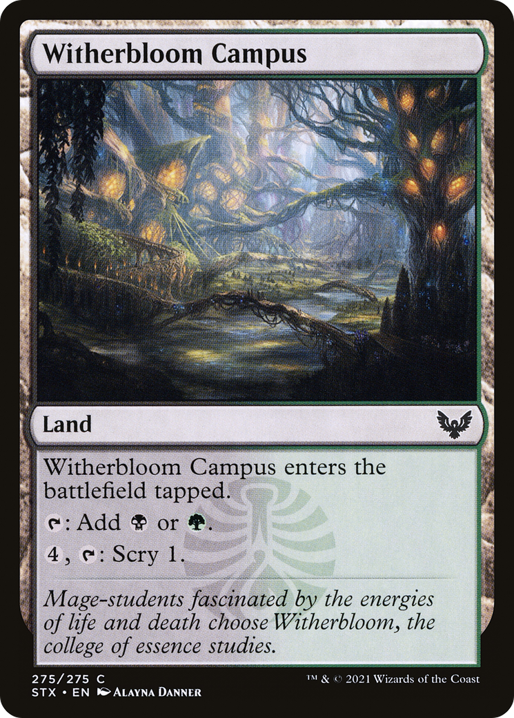 Witherbloom Campus (STX-275) [Strixhaven: School of Mages] Foil MTG Single Wizards of the Coast