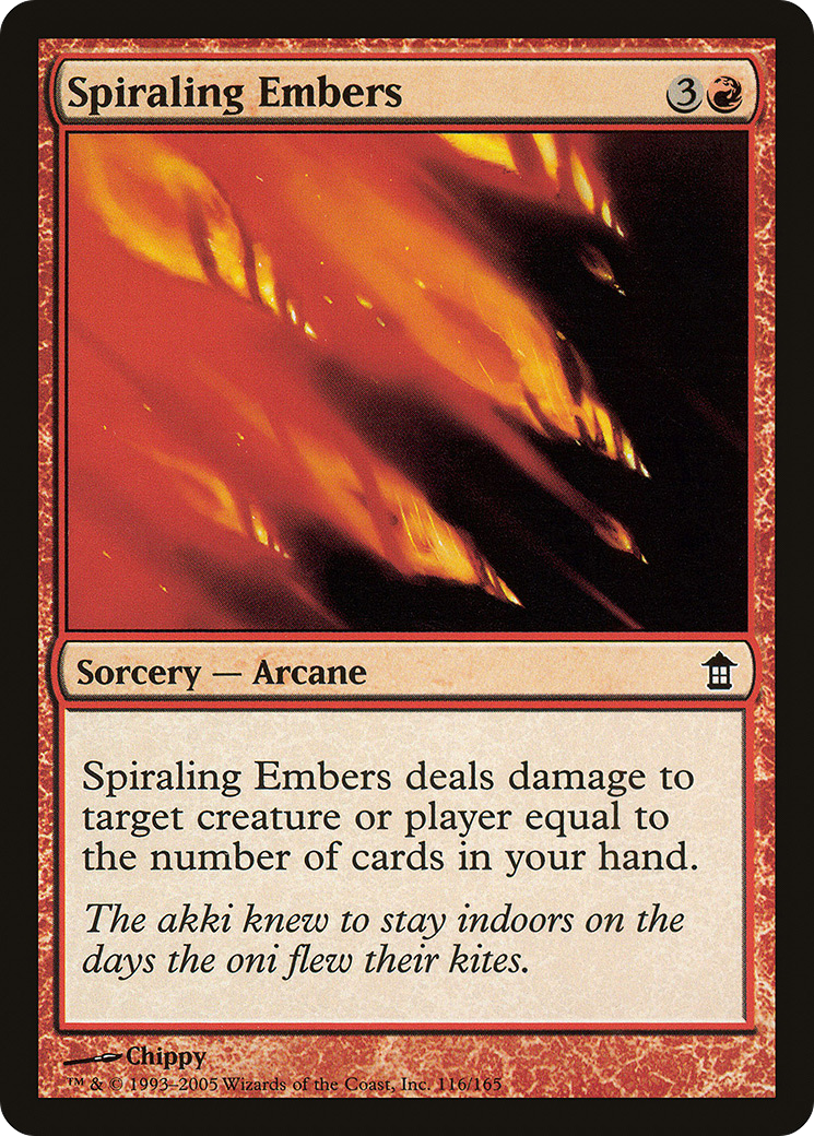 Spiraling Embers (SOK-116) [Saviors of Kamigawa] MTG Single Wizards of the Coast