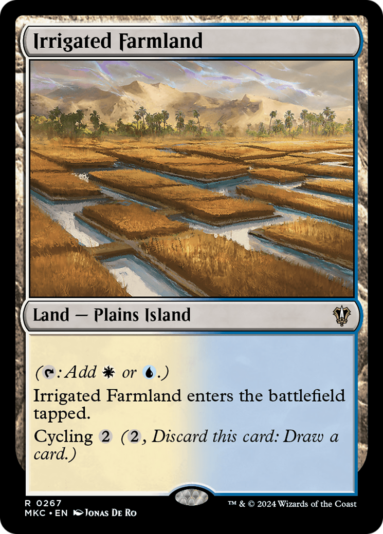 Irrigated Farmland (MKC-267) [Murders at Karlov Manor Commander] MTG Single Wizards of the Coast