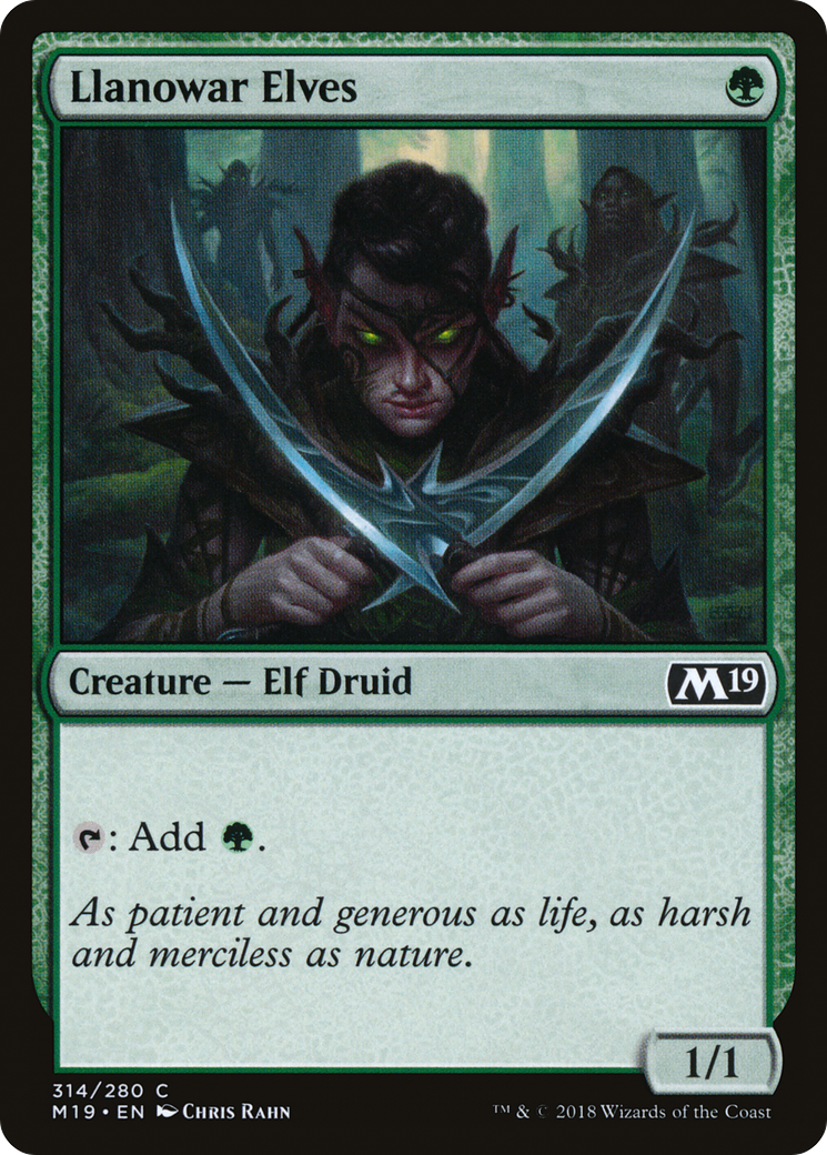 Llanowar Elves (M19-314) [Core Set 2019] MTG Single Wizards of the Coast