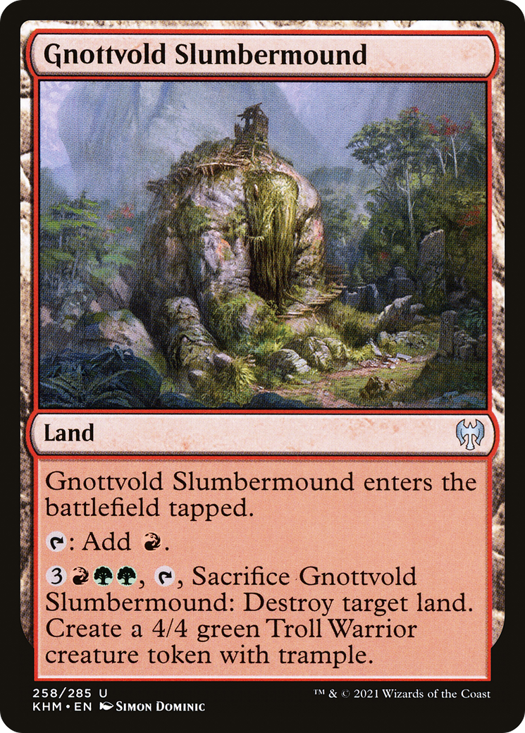 Gnottvold Slumbermound (KHM-258) [Kaldheim] Foil MTG Single Wizards of the Coast
