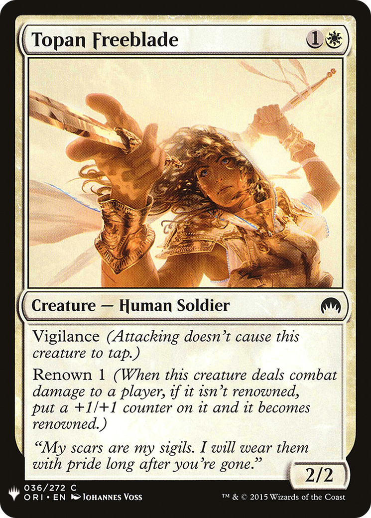 Topan Freeblade (LIST-ORI-36) [Mystery Booster] The List MTG Single Wizards of the Coast