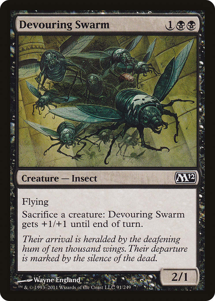 Devouring Swarm (M12-091) [Magic 2012] Foil MTG Single Wizards of the Coast