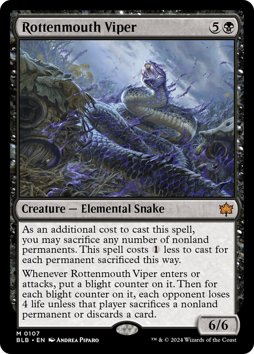 Rottenmouth Viper (BLB-107) [Bloomburrow] MTG Single Wizards of the Coast