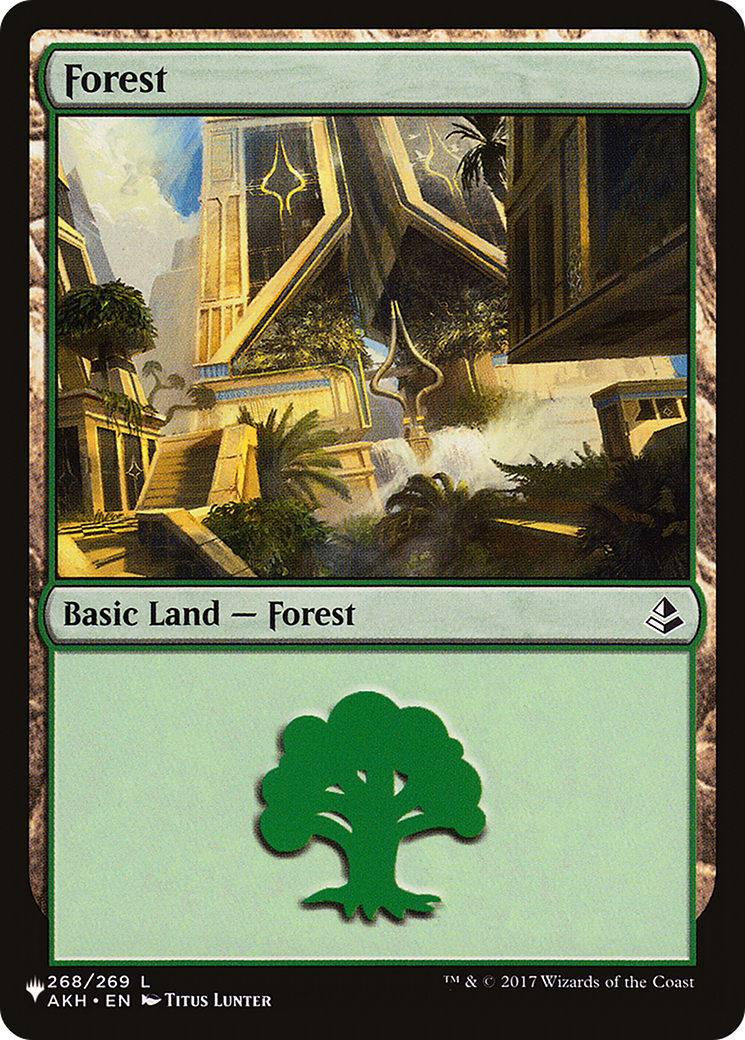 Forest (LIST-AKH-268) [Mystery Booster] The List MTG Single Wizards of the Coast