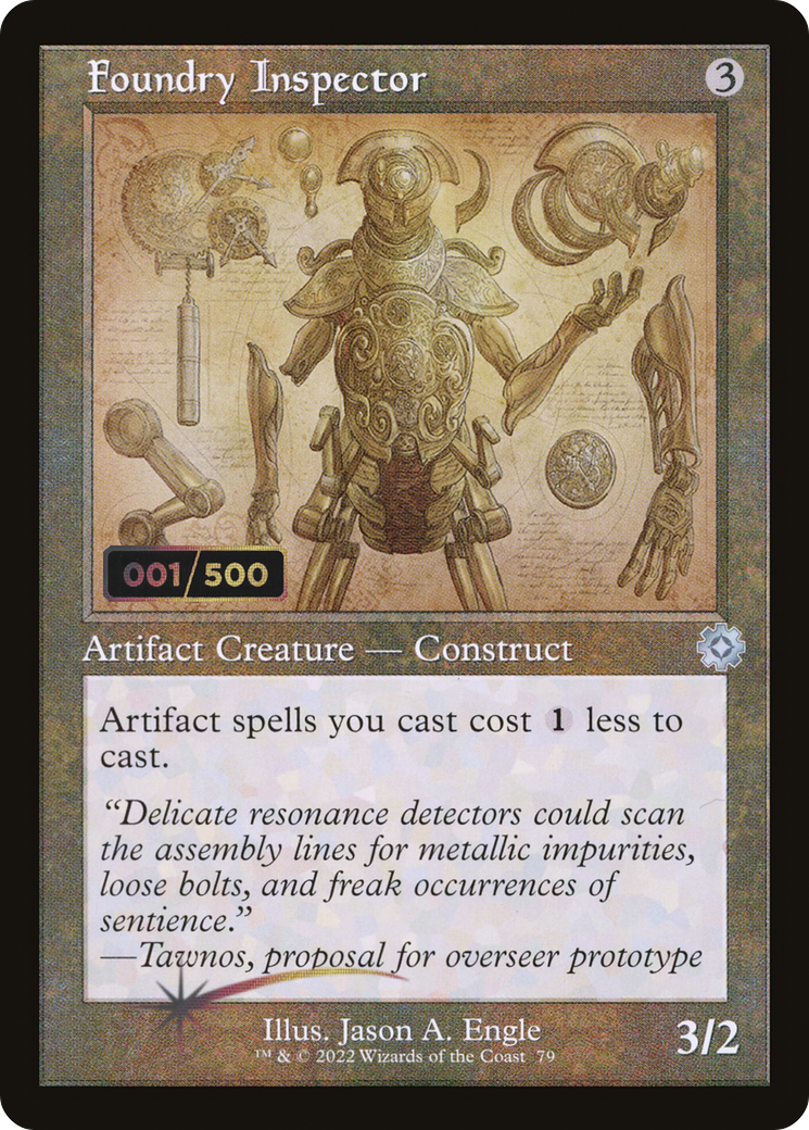 Foundry Inspector (Schematic) (Serial Numbered) (BRR-079) [The Brothers' War Retro Artifacts] Foil MTG Single Wizards of the Coast