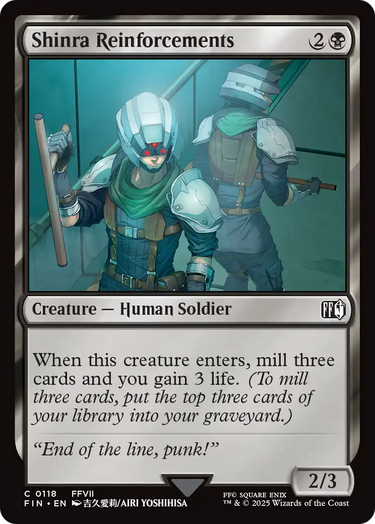 Shinra Reinforcements (FIN-118) [FINAL FANTASY] Foil MTG Single Wizards of the Coast