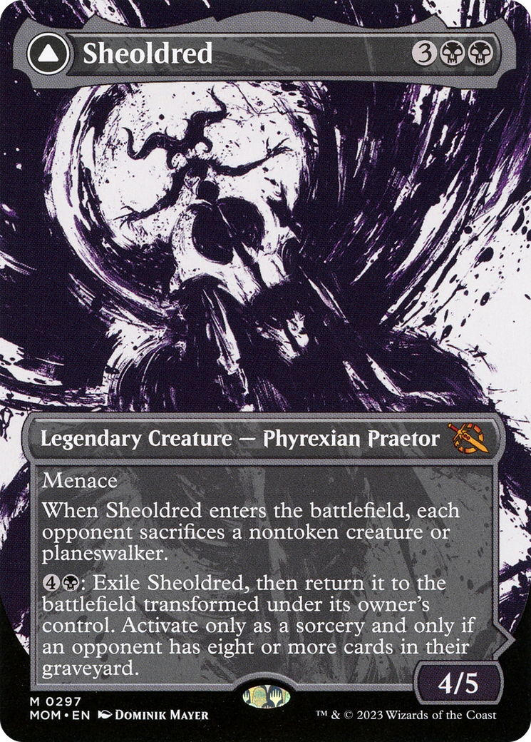 Sheoldred // The True Scriptures (Showcase Planar Booster Fun) [March of the Machine] MTG Single Magic: The Gathering   