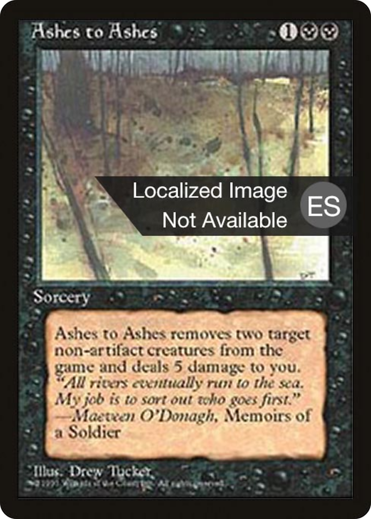 Ashes to Ashes (4BB-119) [Fourth Edition Foreign Black Border] MTG Single Wizards of the Coast