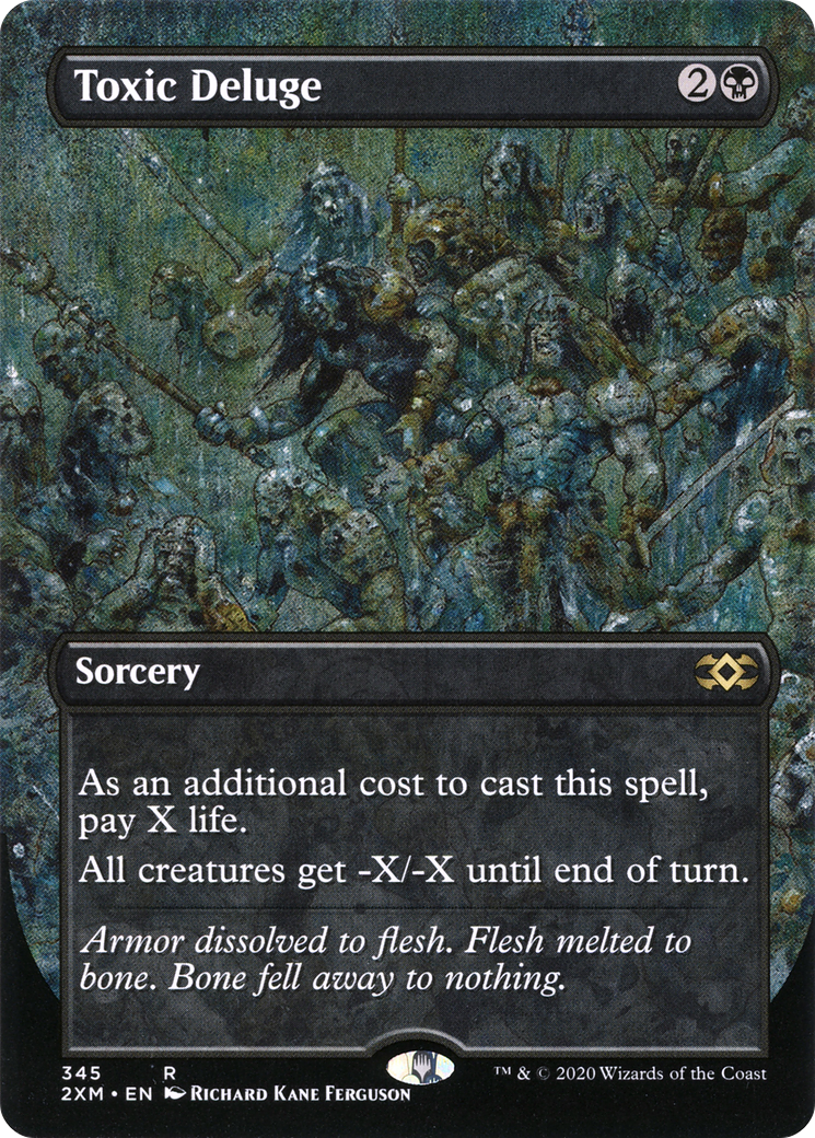 Toxic Deluge (2XM-345) [Double Masters] (Borderless) Foil MTG Single Wizards of the Coast