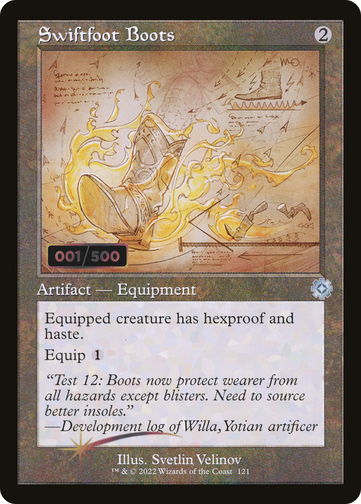 Swiftfoot Boots (BRR-121Z) [The Brothers' War Retro Artifacts] Foil MTG Single Wizards of the Coast