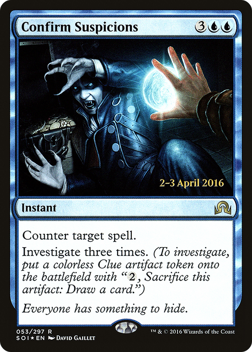 Confirm Suspicions (PRE-053) [Shadows over Innistrad Promos] Foil MTG Single Wizards of the Coast