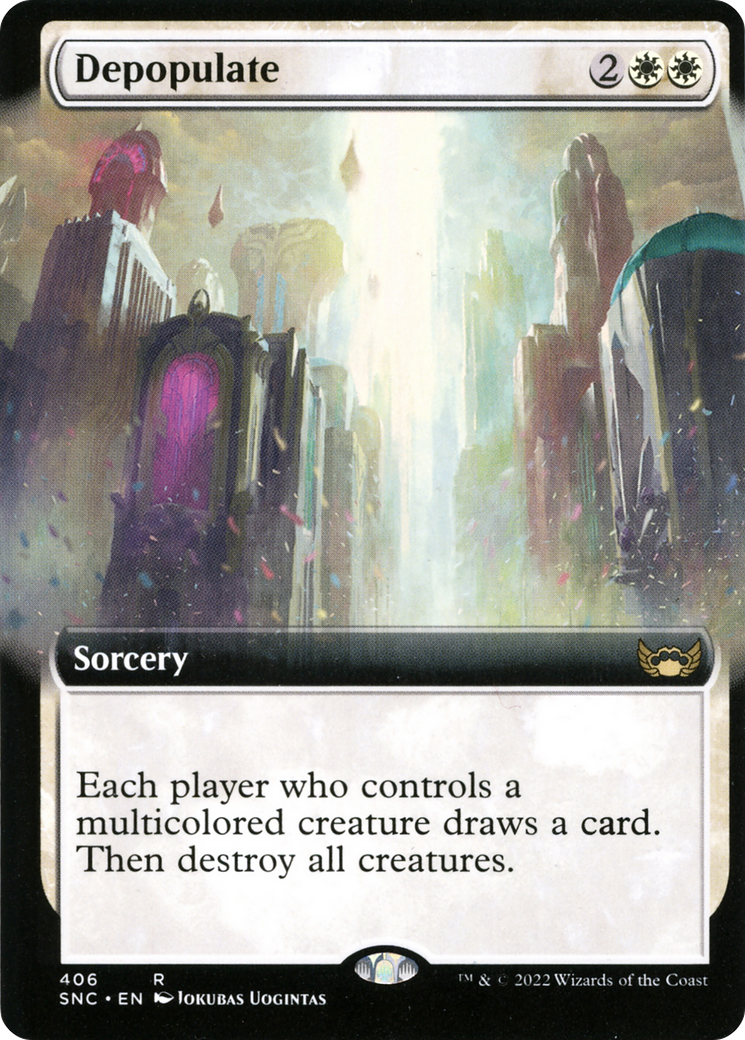 Depopulate (SNC-406) [Streets of New Capenna] (Extended Art) Foil MTG Single Wizards of the Coast