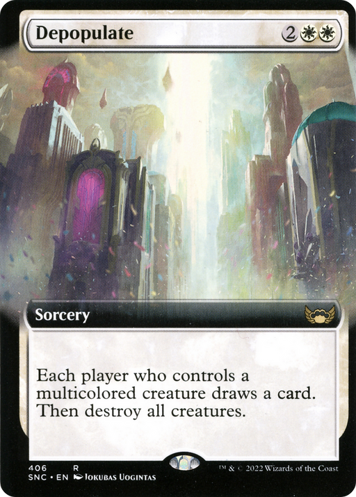 Depopulate (SNC-406) [Streets of New Capenna] (Extended Art) MTG Single Wizards of the Coast