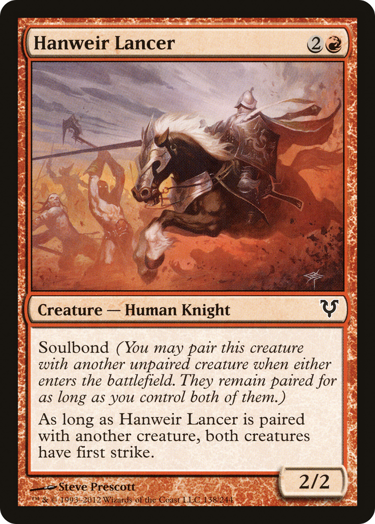 Hanweir Lancer (AVR-138) [Avacyn Restored] MTG Single Wizards of the Coast