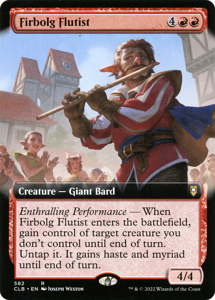 Firbolg Flutist (CLB-582) [Commander Legends: Battle for Baldur's Gate] (Extended Art) MTG Single Wizards of the Coast