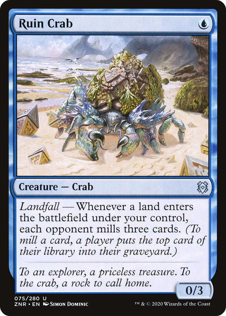 Ruin Crab (ZNR-075) [Zendikar Rising] Foil MTG Single Wizards of the Coast