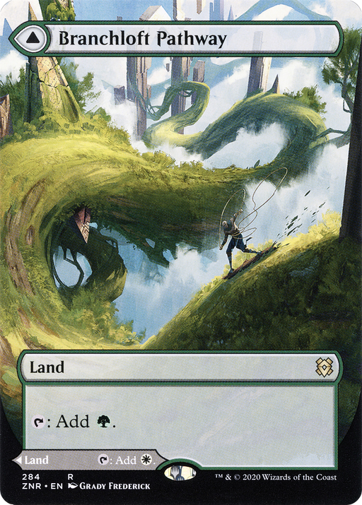 Branchloft Pathway (ZNR-284) [Zendikar Rising] (Showcase) (Borderless) MTG Single Wizards of the Coast