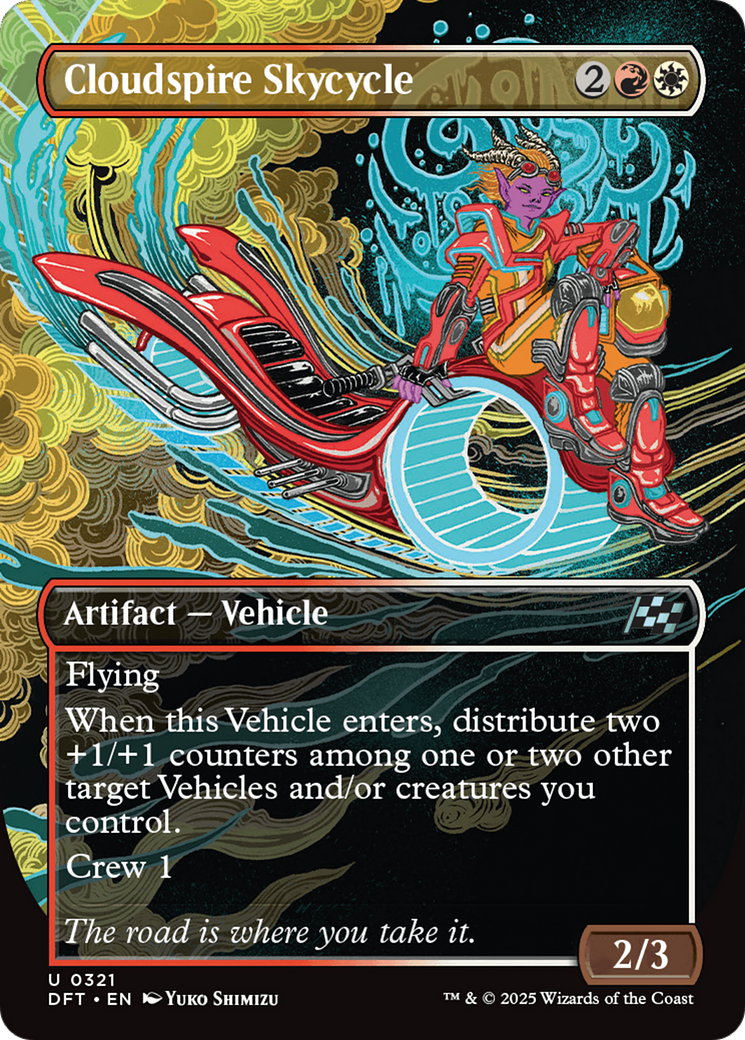 Cloudspire Skycycle (DFT-321) [Aetherdrift] (Borderless) Foil MTG Single Wizards of the Coast