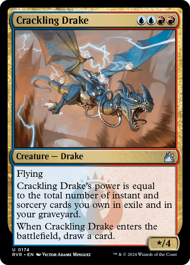 Crackling Drake (RVR-174) [Ravnica Remastered] MTG Single Wizards of the Coast